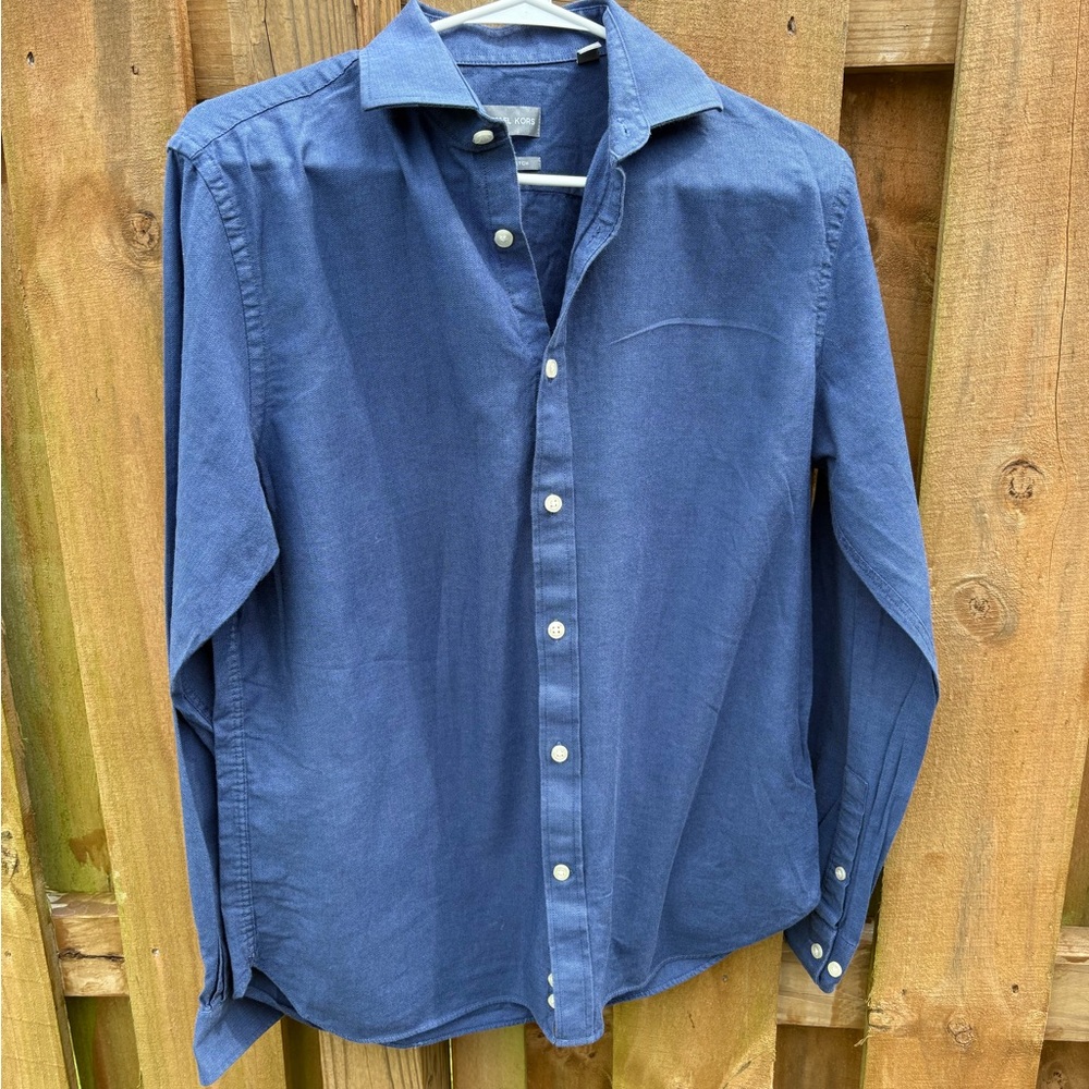 Michael Kors Casual Blue Button-Down Shirt